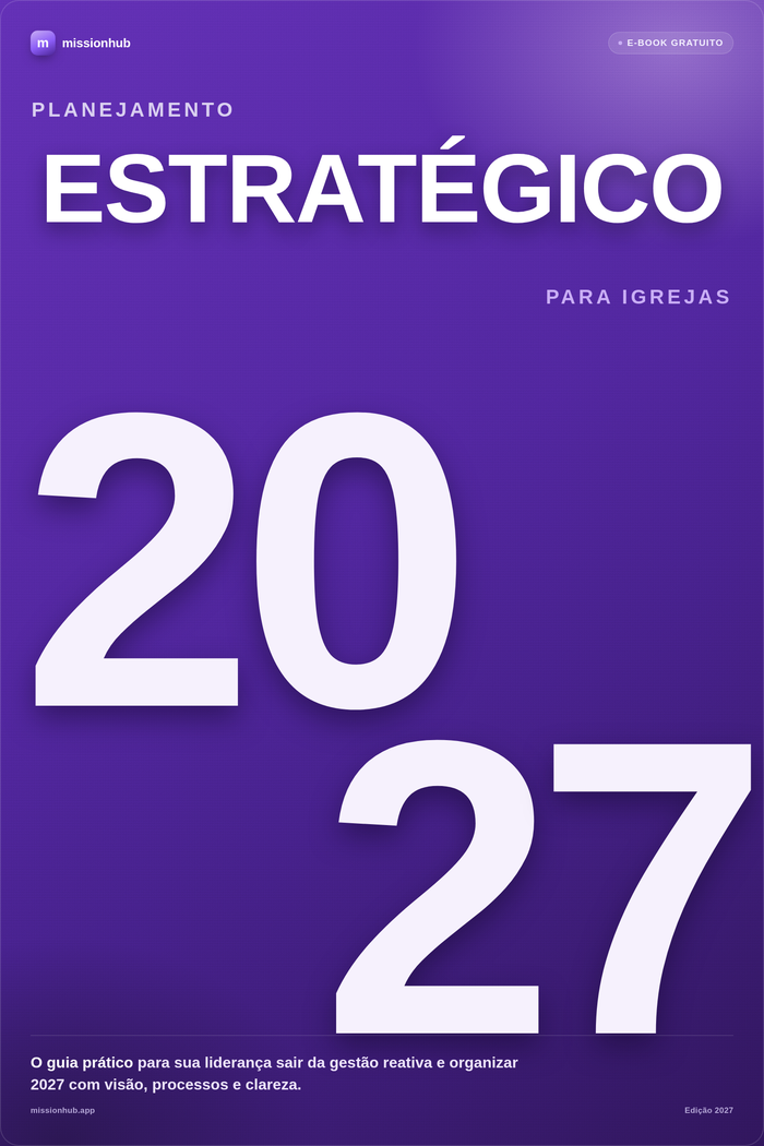 Capa do e-book: Planejamento Estratégico para Igrejas